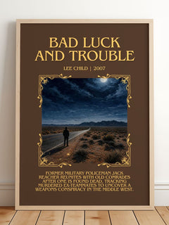 Bad Luck And Trouble Minimalist Book Poster by Lee Child – image 2
