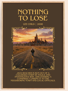 Nothing To Lose Minimalist Book Poster by Lee Child – image 1