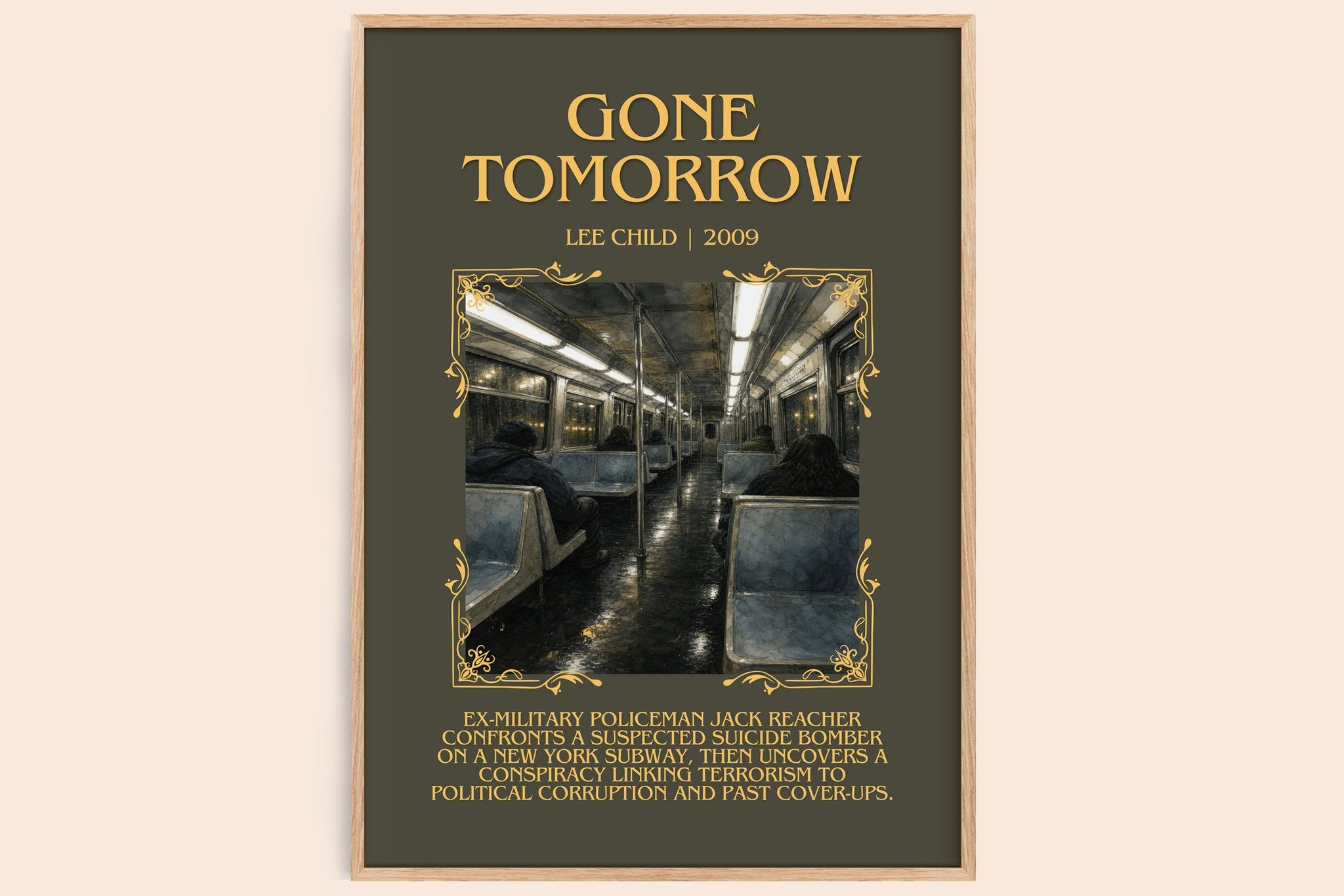 Gone Tomorrow Minimalist Book Poster by Lee Child