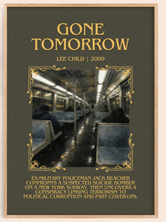 Gone Tomorrow Minimalist Book Poster by Lee Child – image 1
