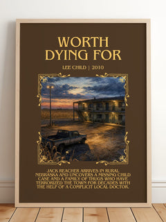 Worth Dying For Minimalist Book Poster by Lee Child – image 2