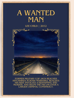 A Wanted Man Minimalist Book Poster by Lee Child – image 1