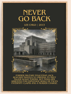 Never Go Back Minimalist Book Poster by Lee Child – image 1