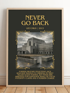 Never Go Back Minimalist Book Poster by Lee Child – image 2