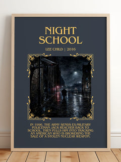 Night School Minimalist Book Poster by Lee Child – image 2