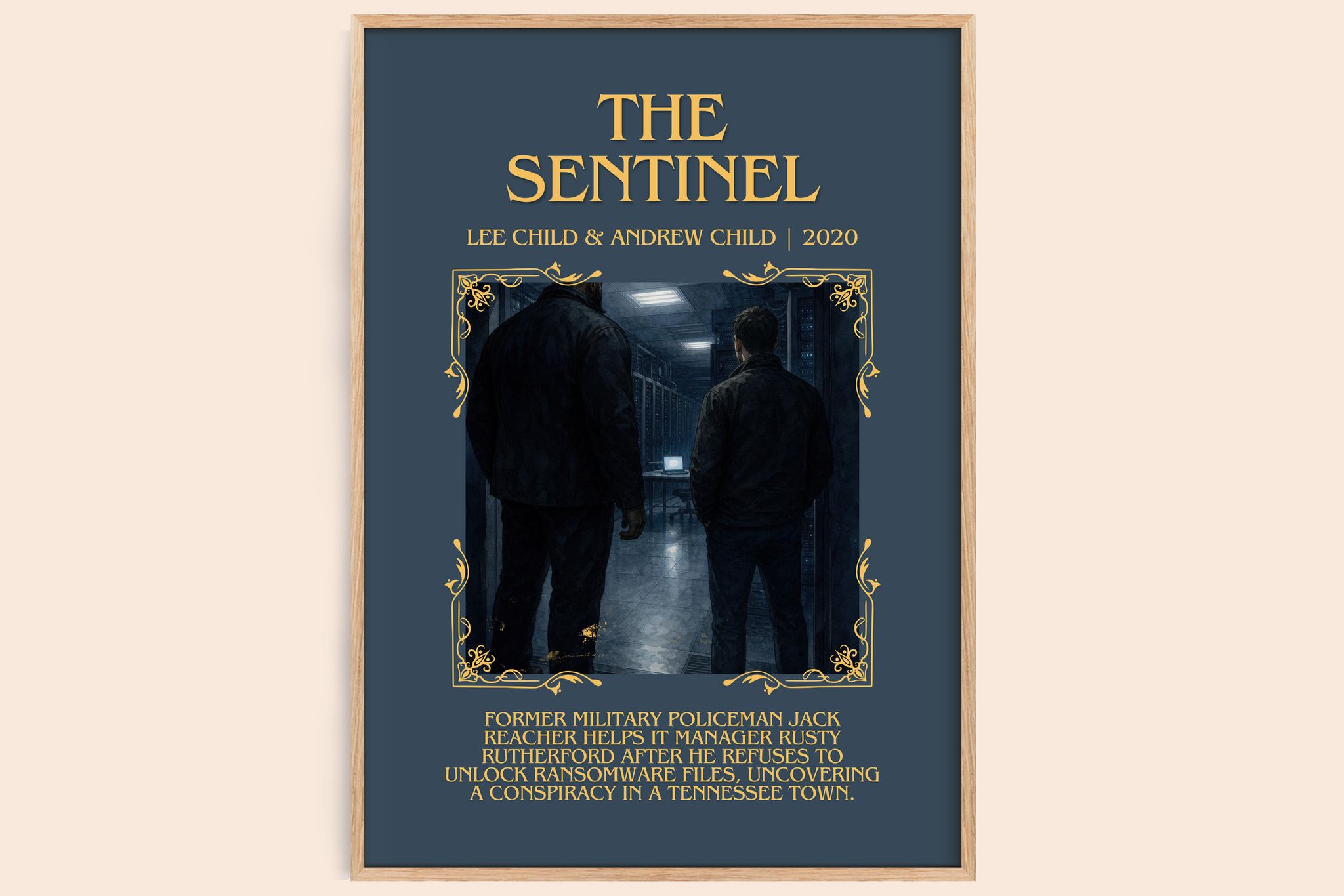 The Sentinel Minimalist Book Poster by Lee Child & Andrew Child