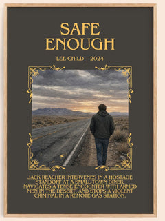 Safe Enough Minimalist Book Poster by Lee Child – image 1