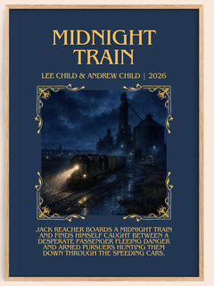 Midnight Train Minimalist Book Poster by Lee Child & Andrew Child – image 1