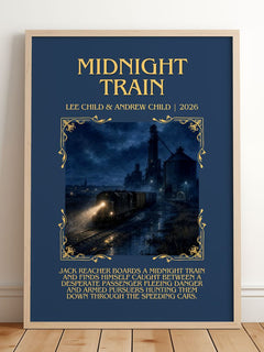 Midnight Train Minimalist Book Poster by Lee Child & Andrew Child – image 2