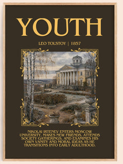 Youth Minimalist Book Poster by Leo Tolstoy – image 1