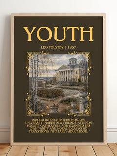 Youth Minimalist Book Poster by Leo Tolstoy – image 2