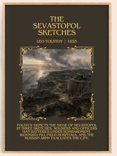 The Sevastopol Sketches Minimalist Book Poster by Leo Tolstoy – image 1