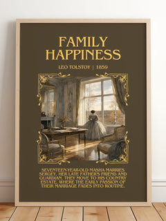 Family Happiness Minimalist Book Poster by Leo Tolstoy – image 2