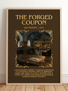 The Forged Coupon Minimalist Book Poster by Leo Tolstoy – image 2