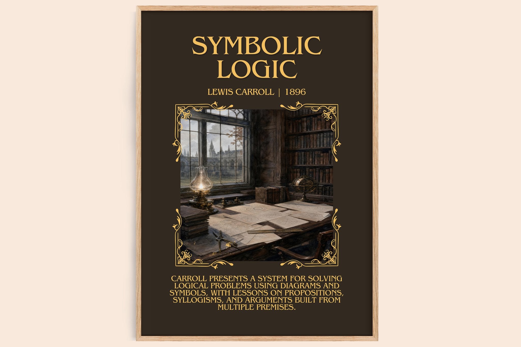 Symbolic Logic Minimalist Book Poster by Lewis Carroll