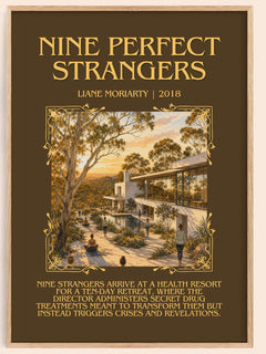 Nine Perfect Strangers Minimalist Book Poster by Liane Moriarty – image 1