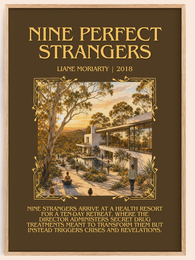 Nine Perfect Strangers Minimalist Book Poster by Liane Moriarty