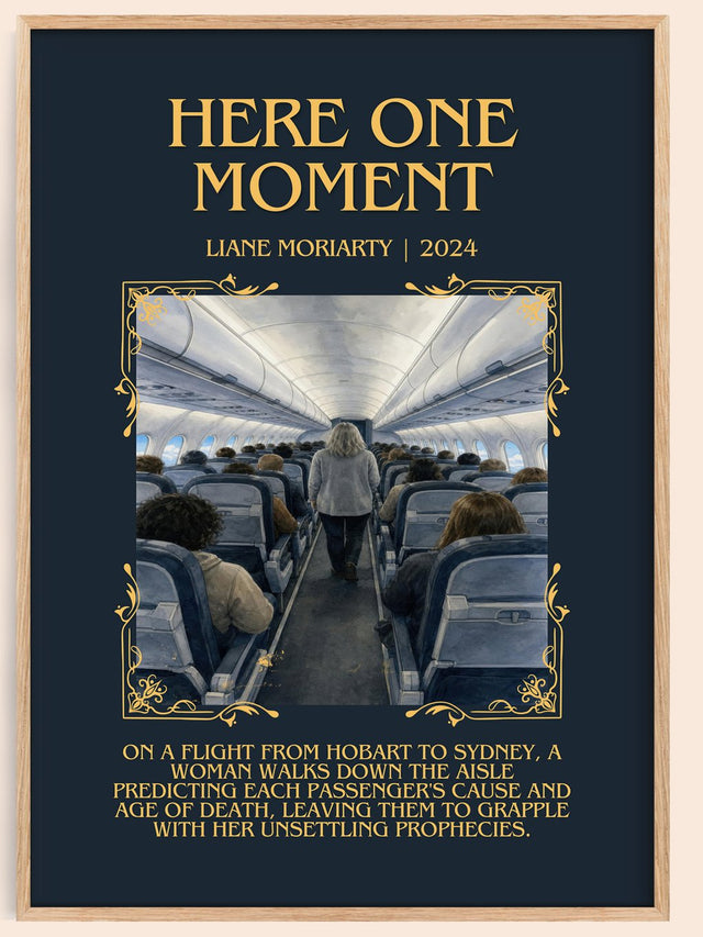 Here One Moment Minimalist Book Poster by Liane Moriarty