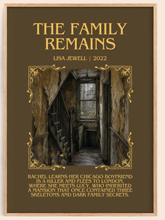 The Family Remains Minimalist Book Poster by Lisa Jewell – image 1