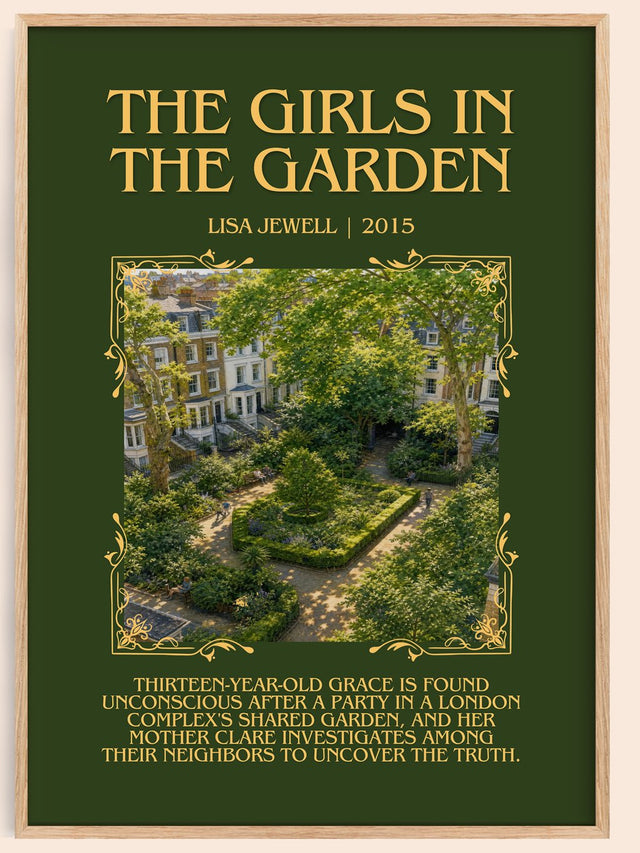 The Girls In The Garden Minimalist Book Poster by Lisa Jewell