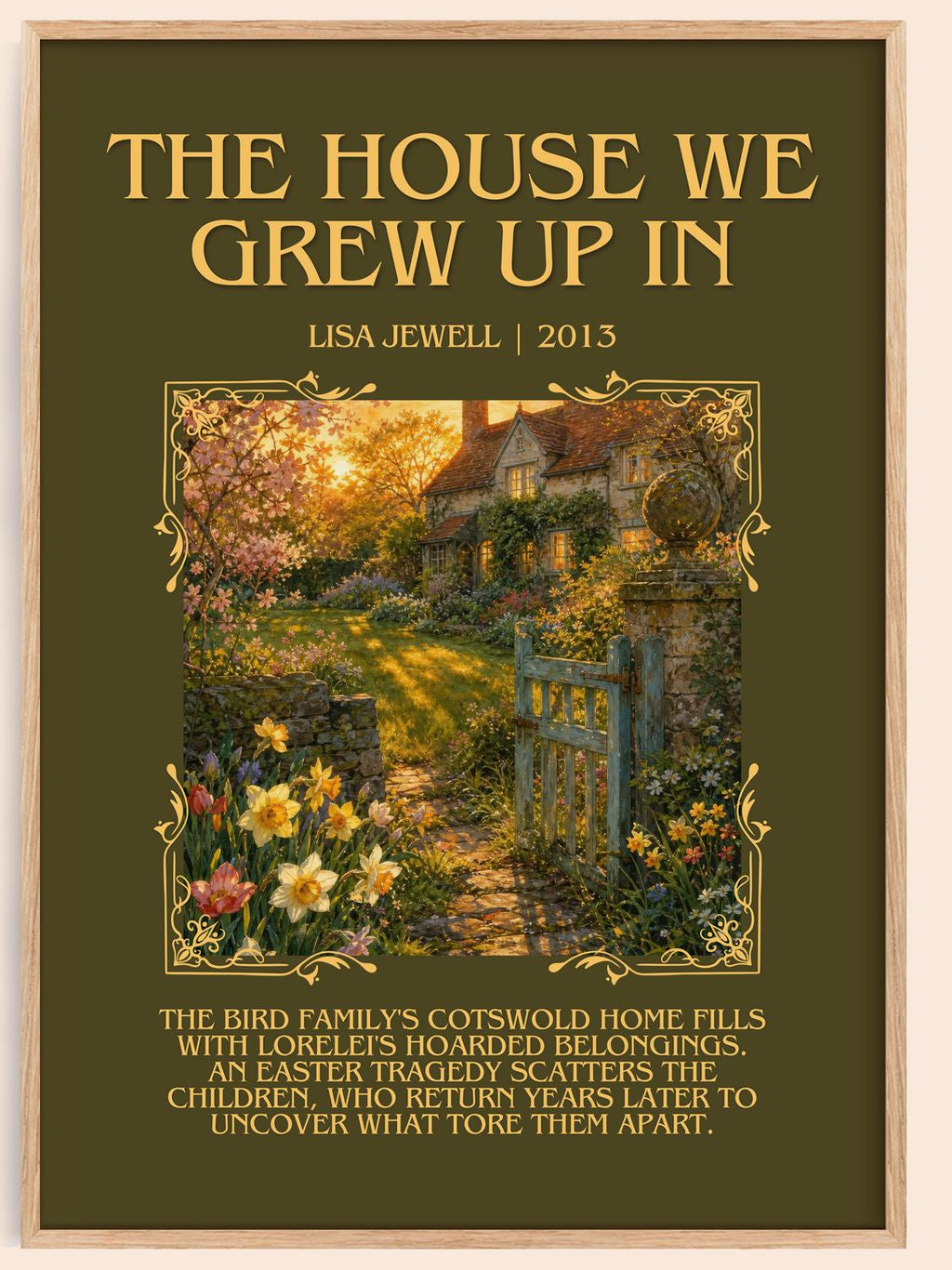 The House We Grew Up In Minimalist Book Poster by Lisa Jewell – book poster