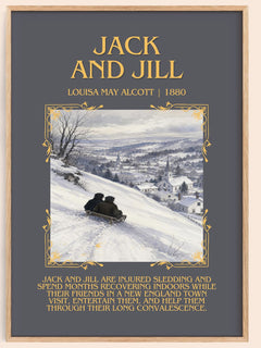 Jack And Jill Minimalist Book Poster by Louisa May Alcott – image 1
