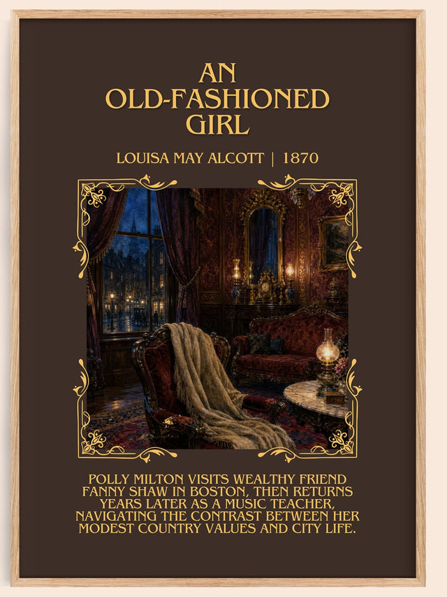 An Old-Fashioned Girl Minimalist Book Poster by Louisa May Alcott