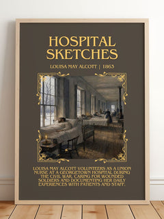 Hospital Sketches Minimalist Book Poster by Louisa May Alcott – image 2