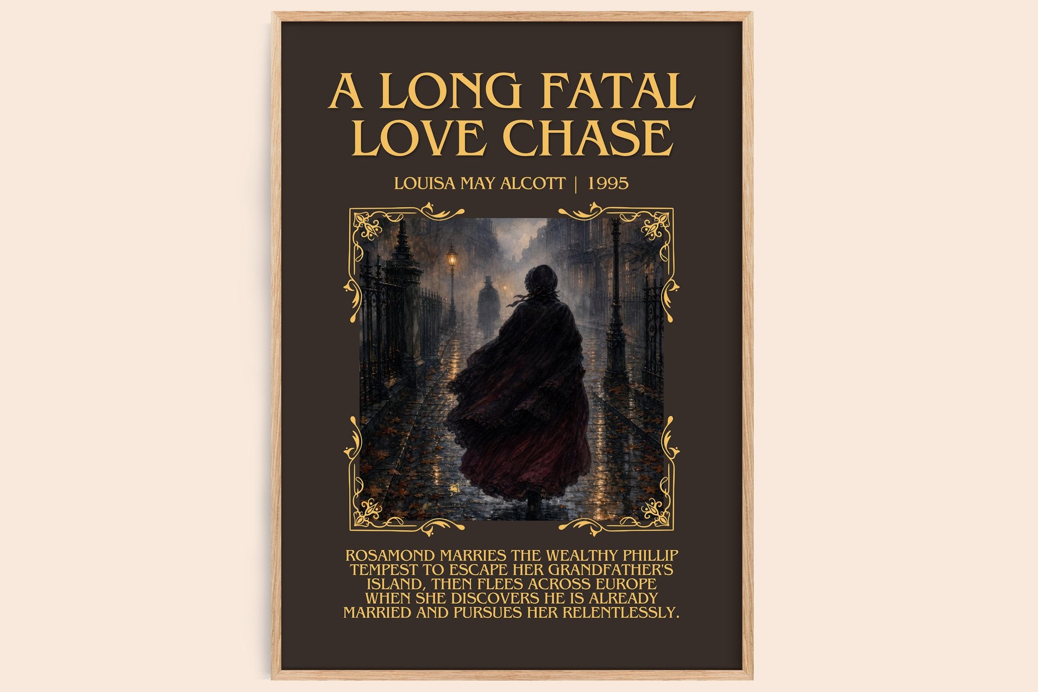 A Long Fatal Love Chase Minimalist Book Poster by Louisa May Alcott