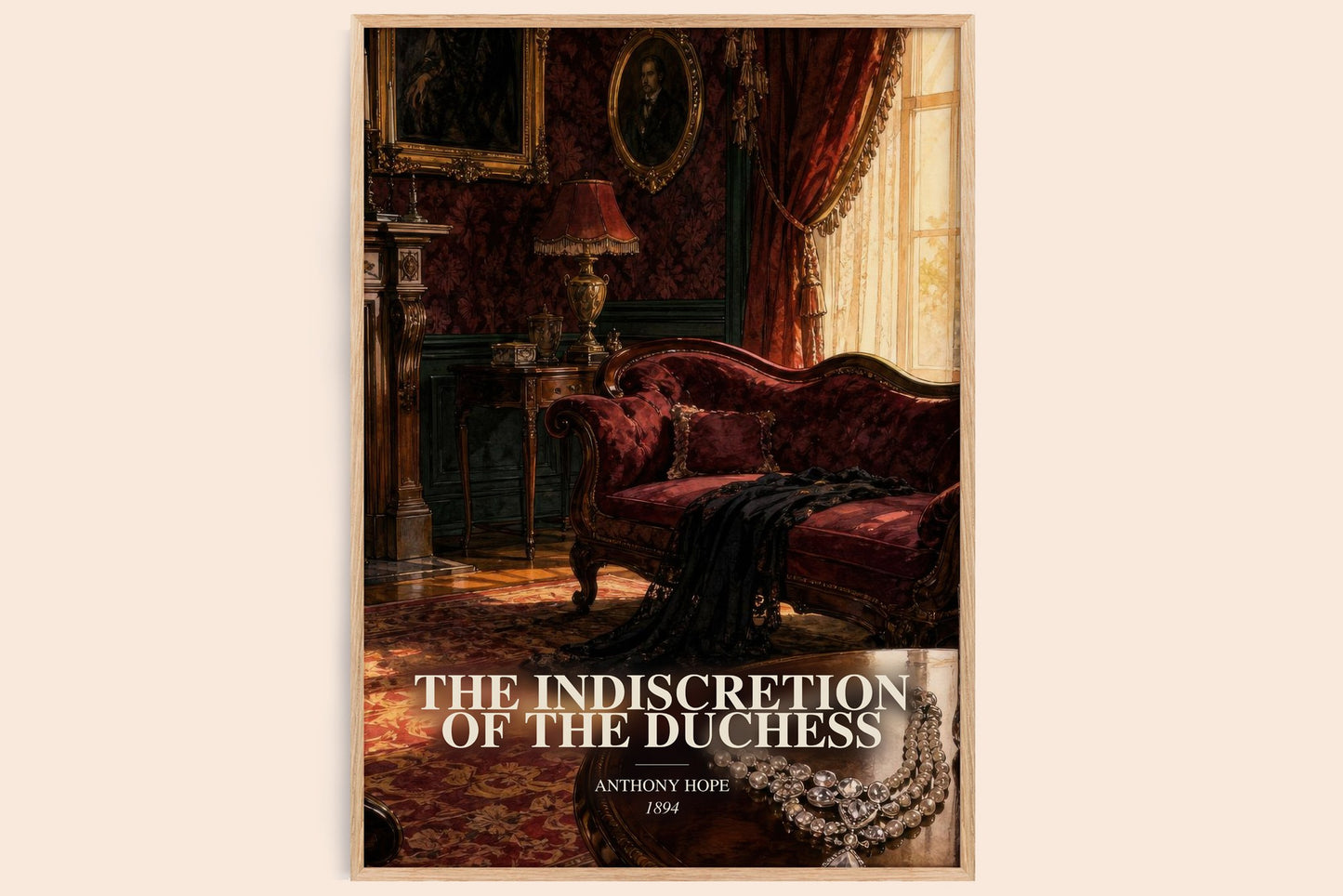 The Indiscretion Of The Duchess watercolour book poster by Anthony Hope – framed literary art print
