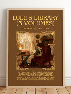 Lulu'S Library (3 Volumes) Minimalist Book Poster by Louisa May Alcott – image 2