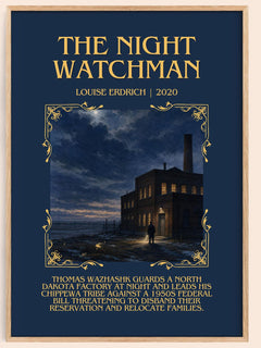 The Night Watchman Minimalist Book Poster by Louise Erdrich – image 1