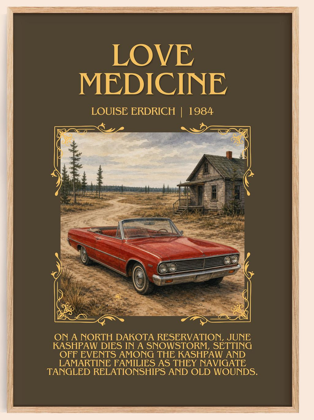 Love Medicine Minimalist Book Poster by Louise Erdrich – book poster
