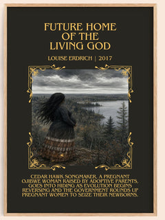 Future Home Of The Living God Minimalist Book Poster by Louise Erdrich – image 1