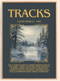 Tracks Minimalist Book Poster by Louise Erdrich – image 1