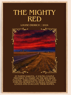 The Mighty Red Minimalist Book Poster by Louise Erdrich – image 1