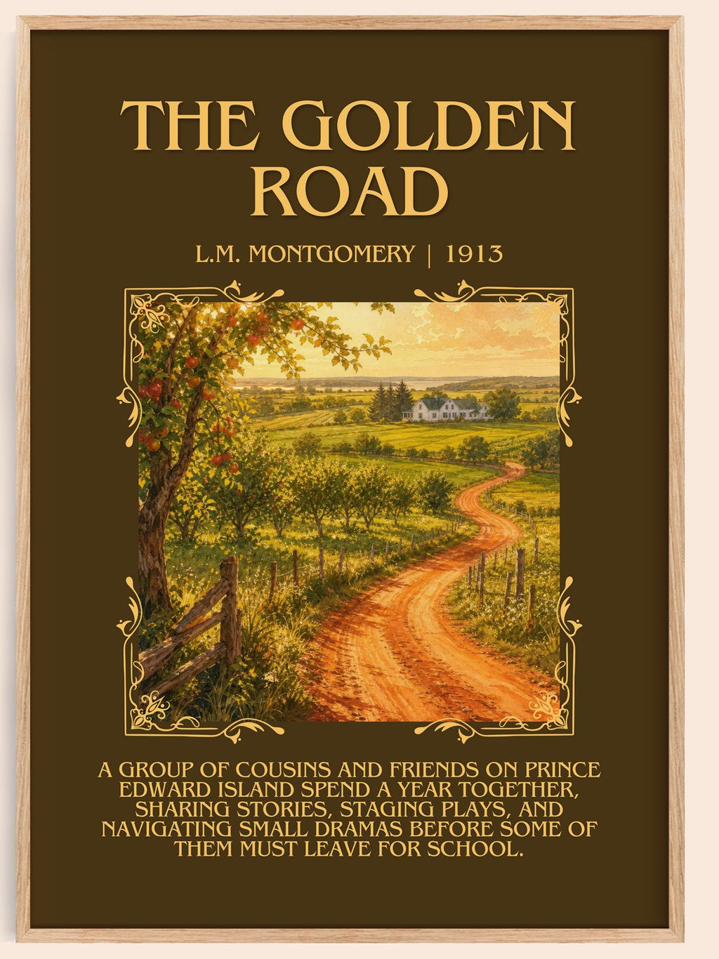 The Golden Road Minimalist Book Poster by L.M. Montgomery – book poster