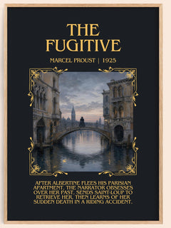 The Fugitive Minimalist Book Poster by Marcel Proust – book poster