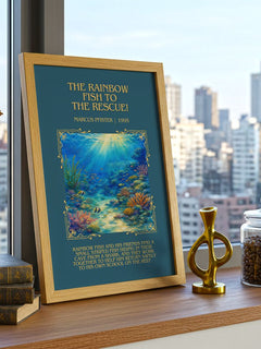 Rainbow Fish To The Rescue! Minimalist Book Poster by Marcus Pfister – image 3