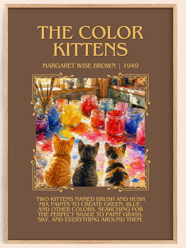 The Color Kittens Minimalist Book Poster by Margaret Wise Brown