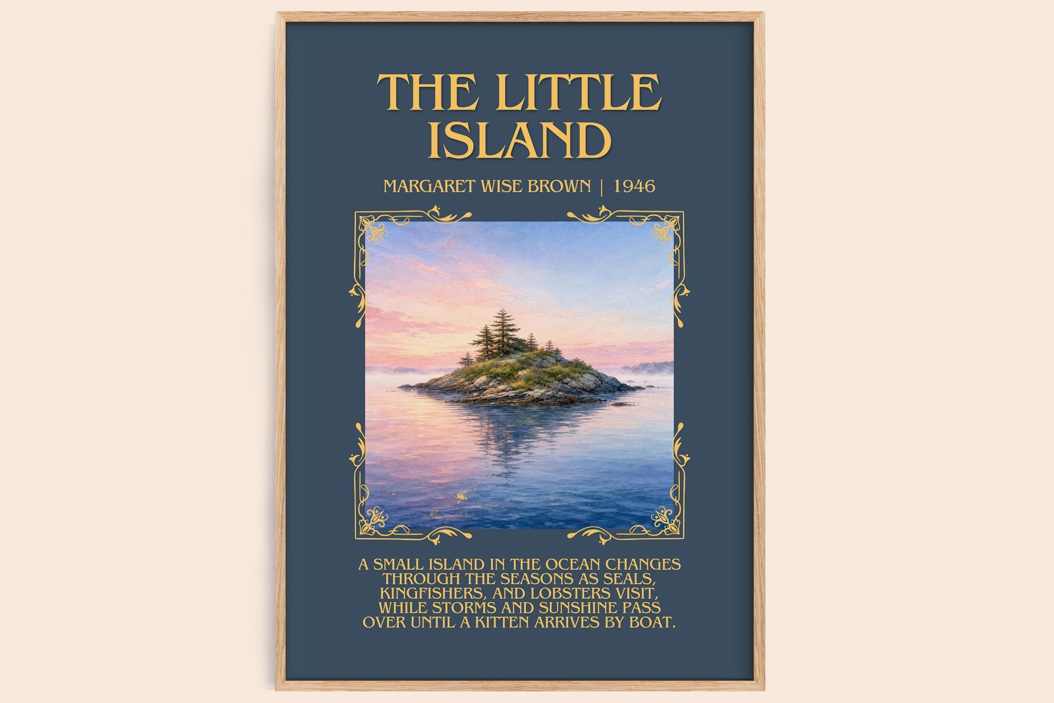 The Little Island Minimalist Book Poster by Margaret Wise Brown