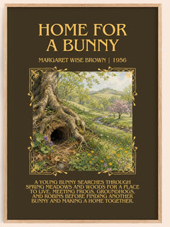 Home For A Bunny Minimalist Book Poster by Margaret Wise Brown – image 1