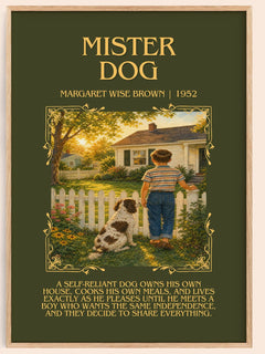 Mister Dog Minimalist Book Poster by Margaret Wise Brown – image 1