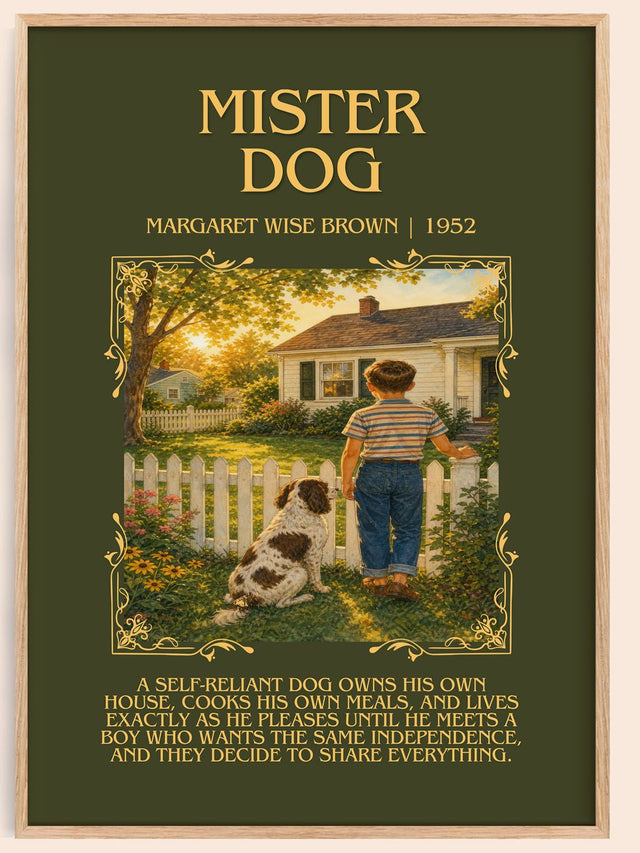 Mister Dog Minimalist Book Poster by Margaret Wise Brown