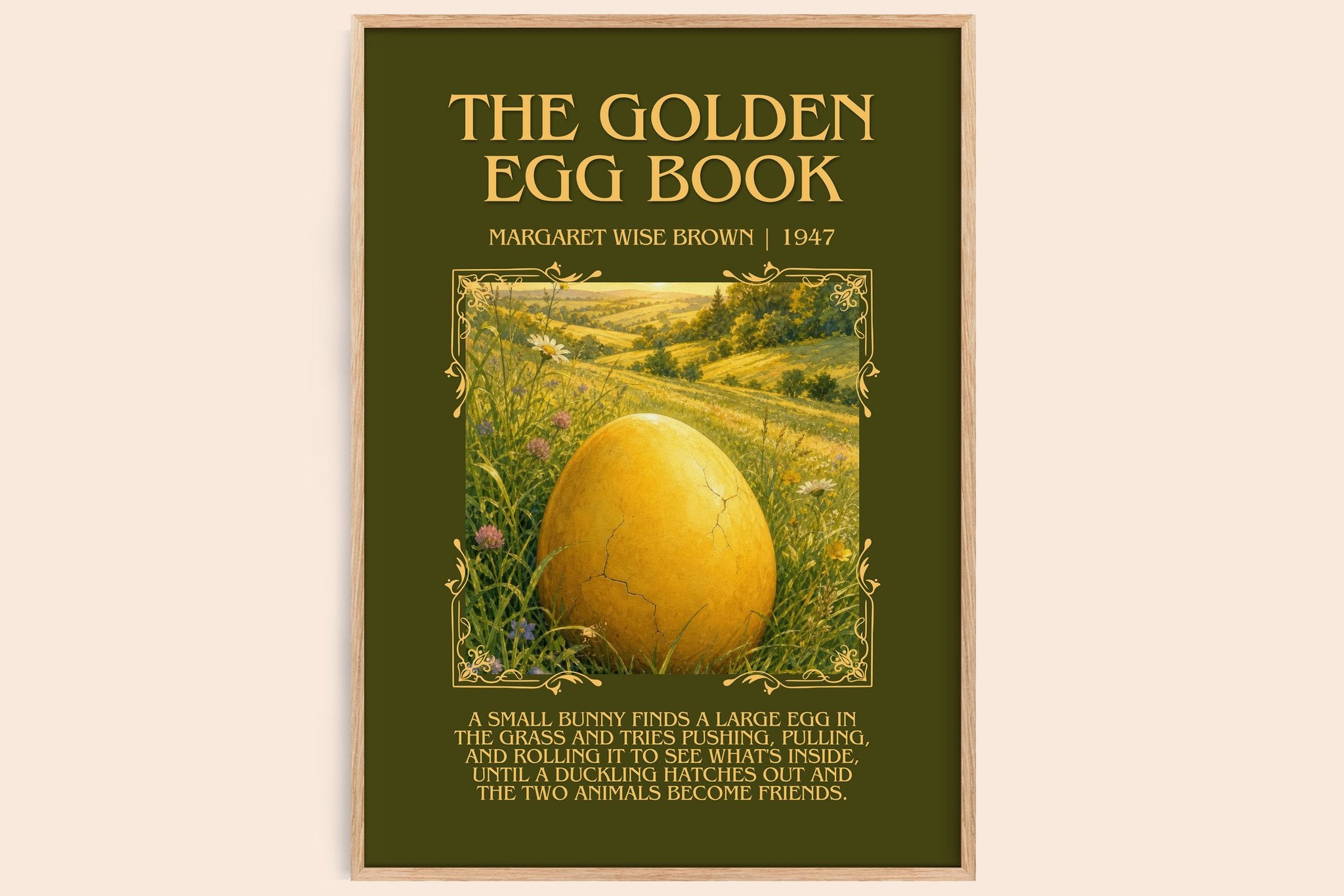 The Golden Egg Book Minimalist Book Poster by Margaret Wise Brown