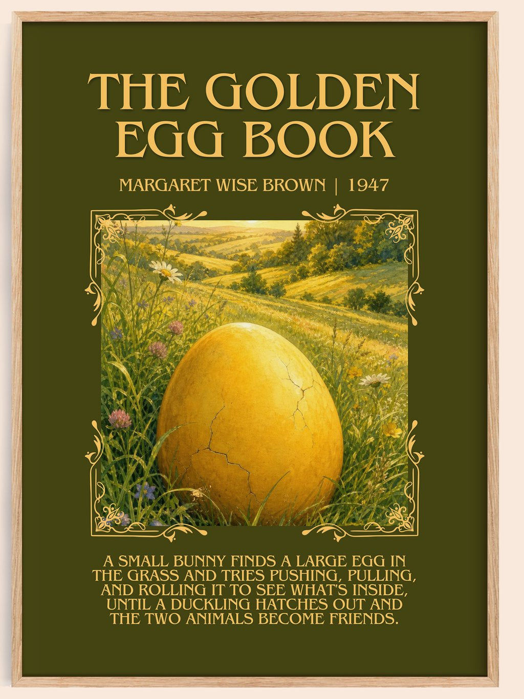 The Golden Egg Book Minimalist Book Poster by Margaret Wise Brown – book poster