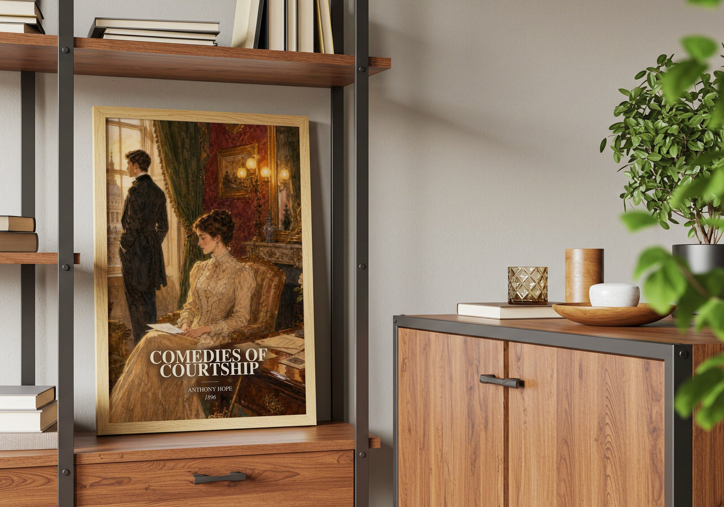 Comedies Of Courtship book watercolour illustration paper finish options – matte satin gloss