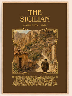 The Sicilian Minimalist Book Poster by Mario Puzo – book poster