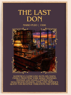 The Last Don Minimalist Book Poster by Mario Puzo – book poster