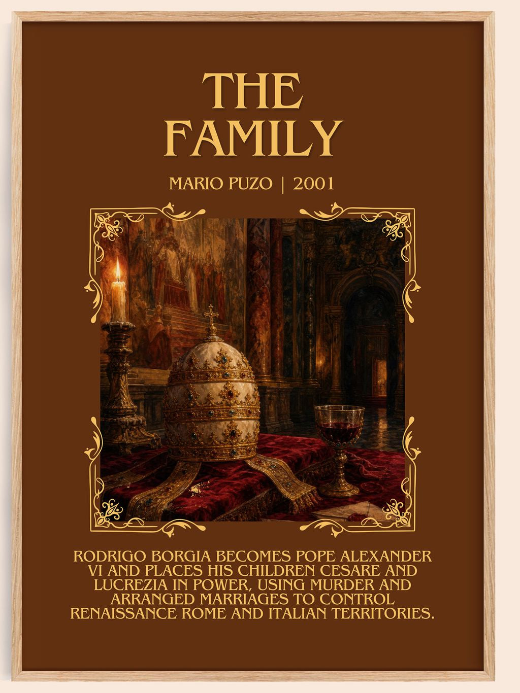 The Family Minimalist Book Poster by Mario Puzo – book poster